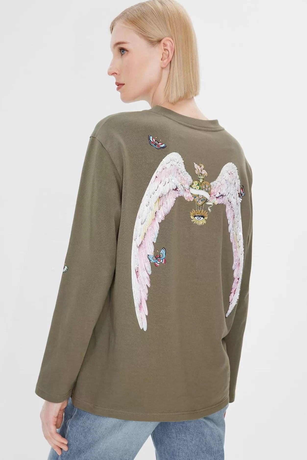 Miss Sixty Angel Collection Mid-Length Loose T-Shirt Discount