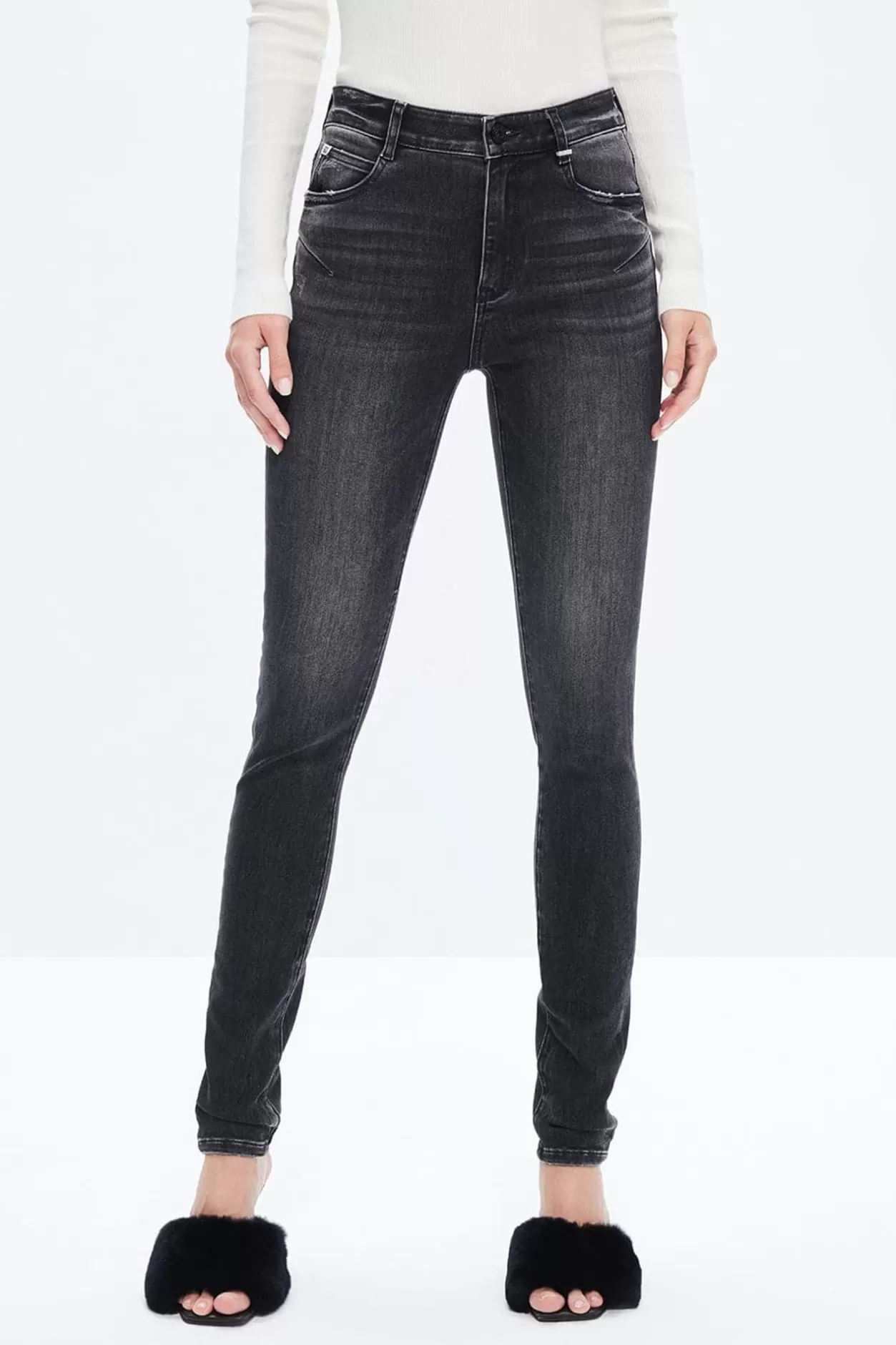 Miss Sixty Black And Gray Skinny Jeans Black Fog Clearance