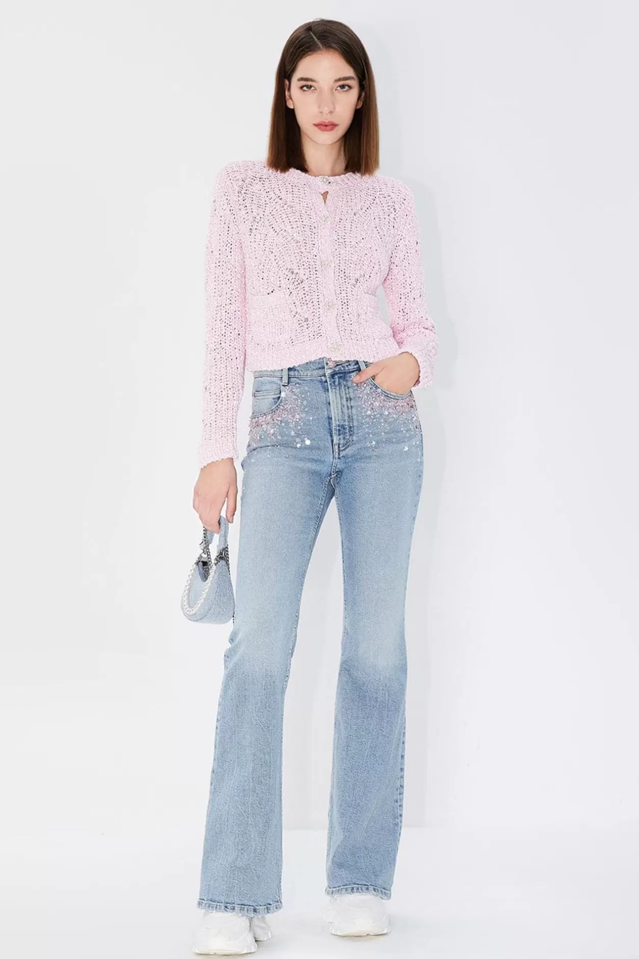 Miss Sixty Bootcut Jeans With Sequin Embellishment Light Blue Shop