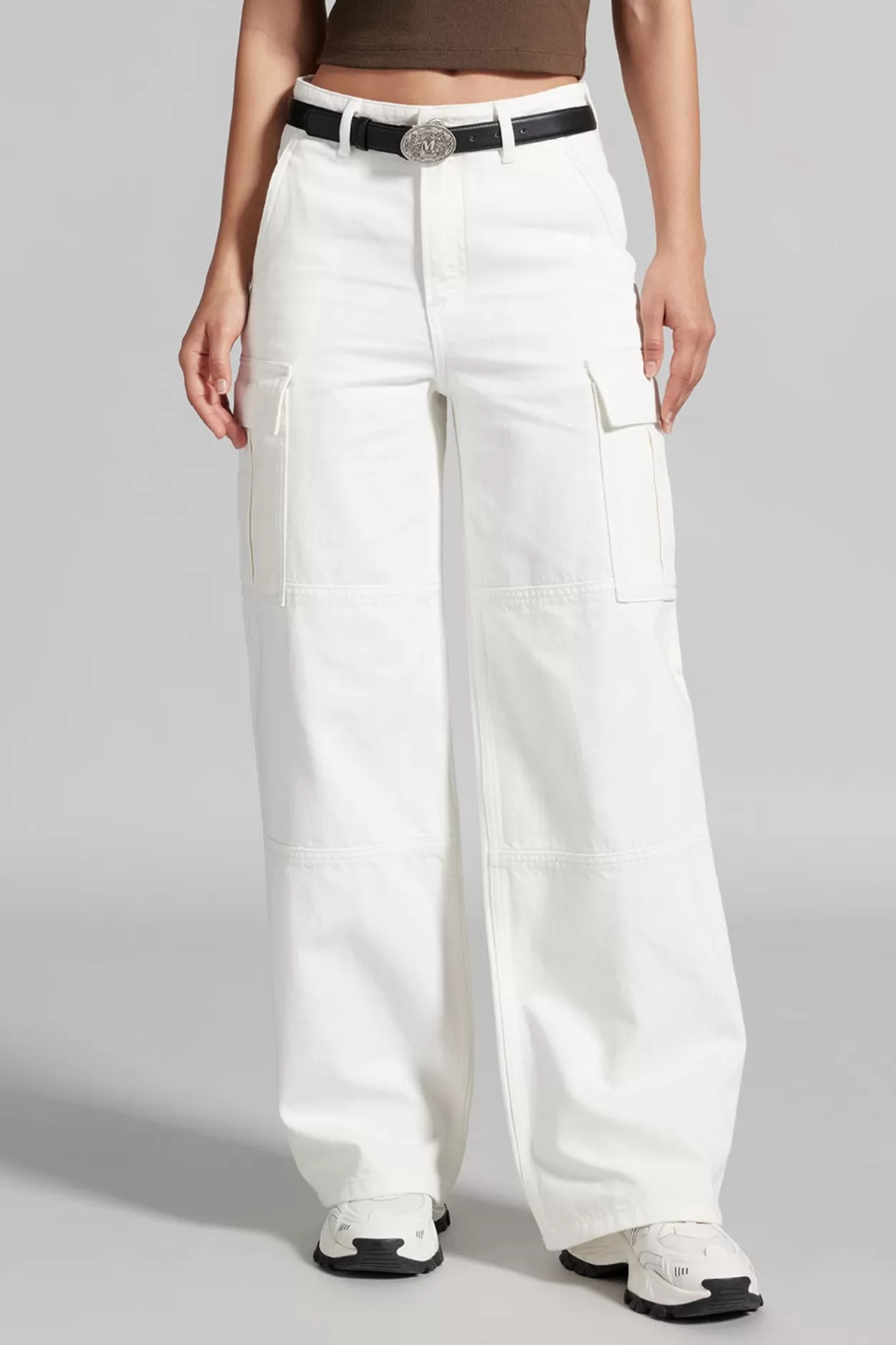 Miss Sixty Cargo Style Straight Jeans White Best