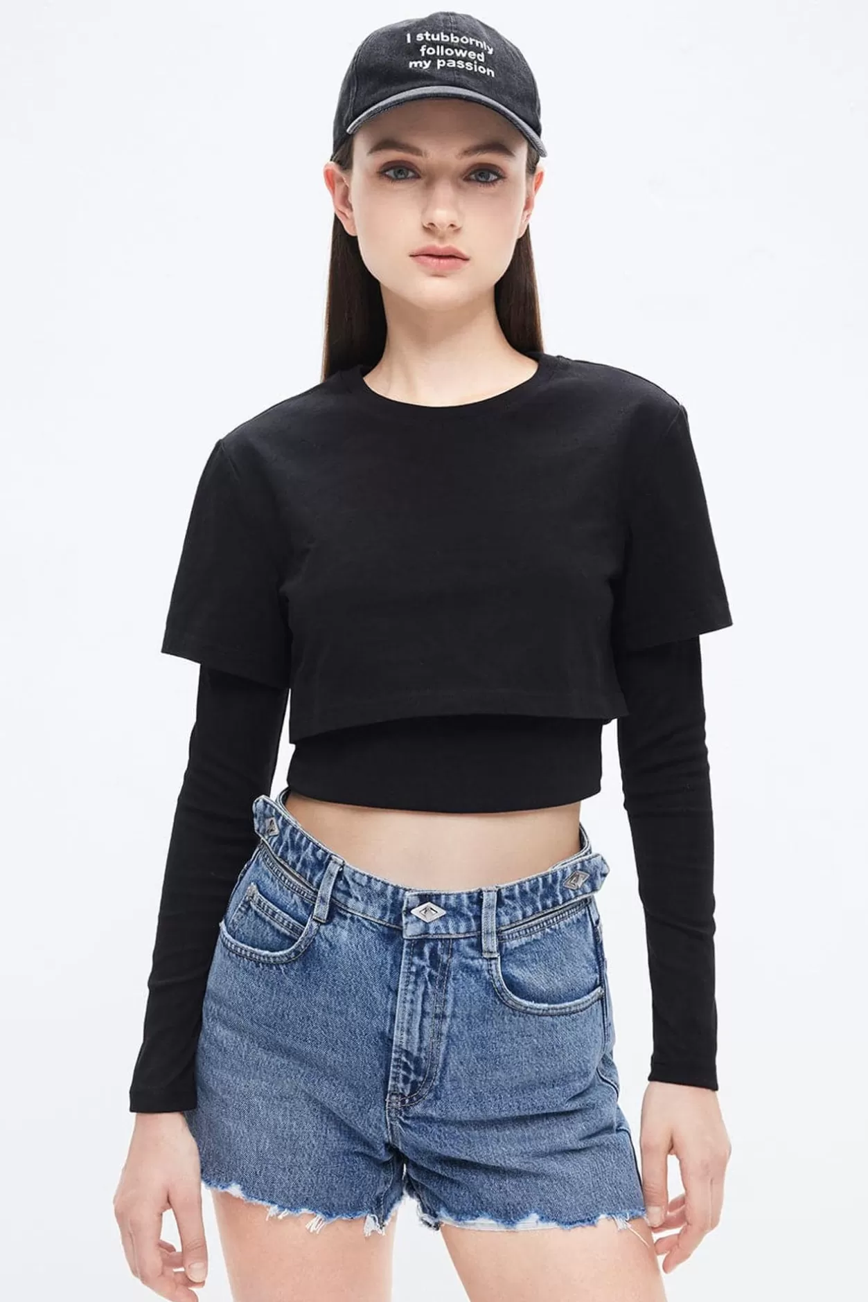 Miss Sixty Cotton Two-Piece T-Shirt Black Cheap