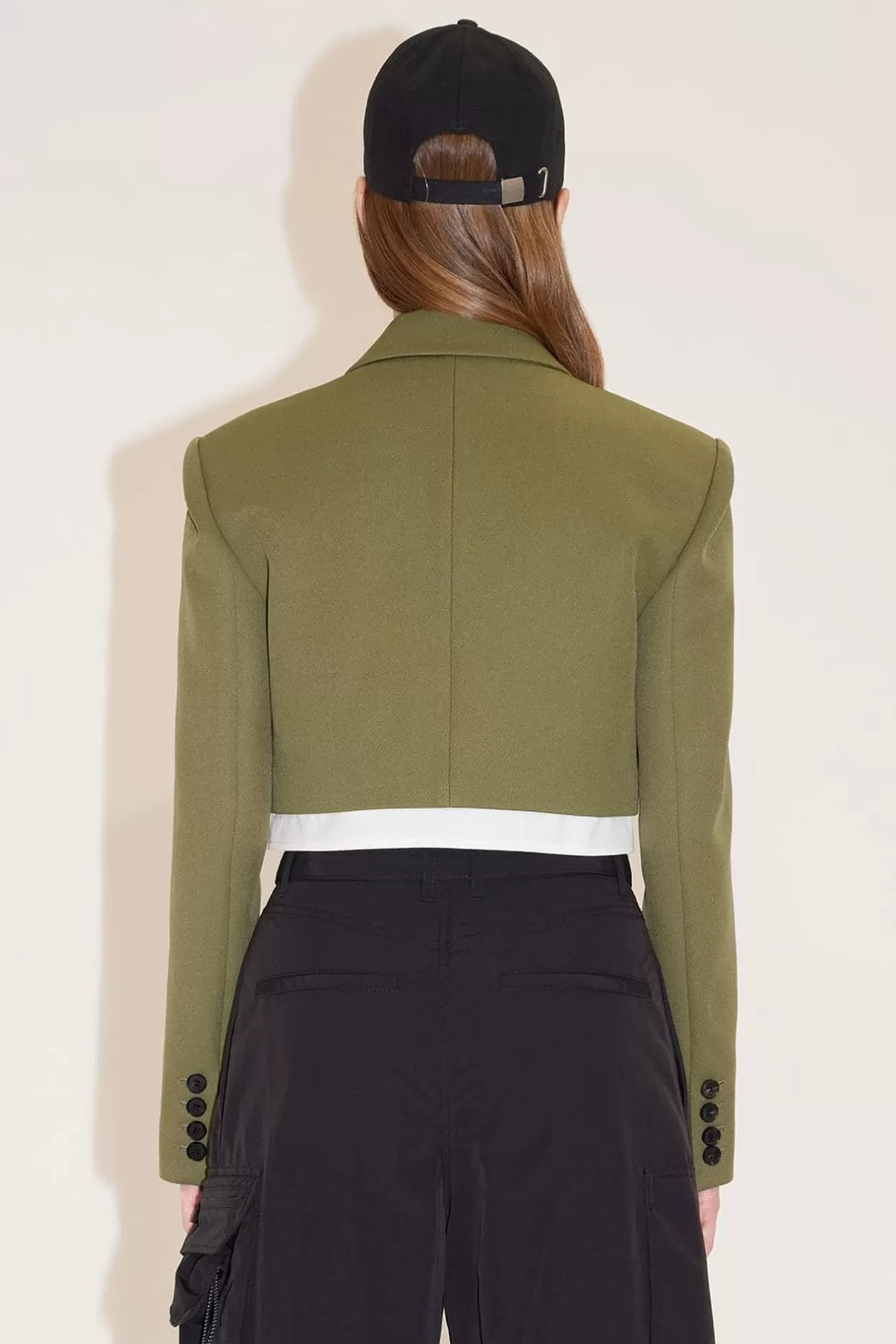 Miss Sixty Elegance Cropped Jacket With Shoulder Pads Flash Sale