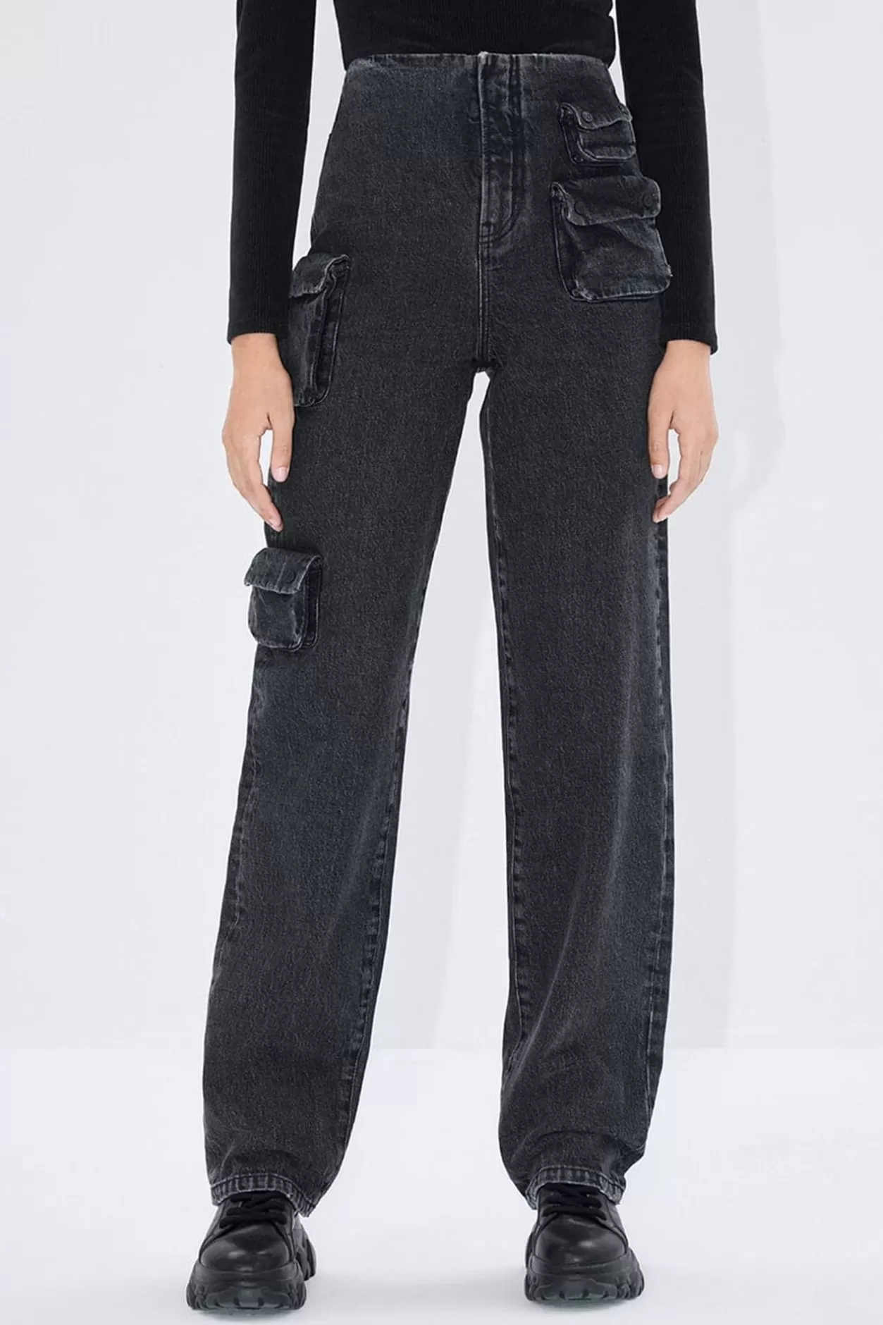 Miss Sixty High Waist Jeans With Pockets Black Cheap