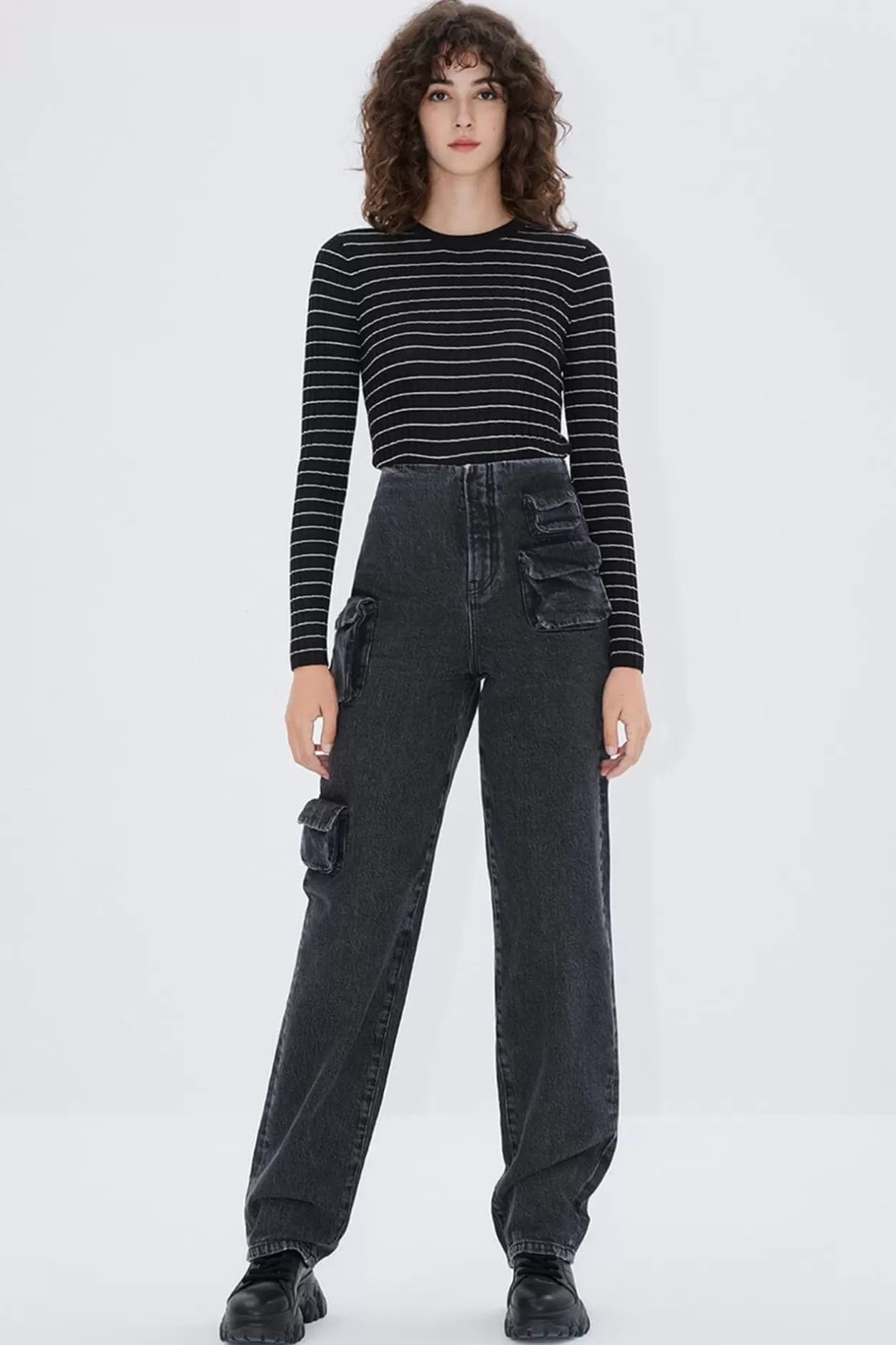 Miss Sixty High Waist Jeans With Pockets Black Cheap