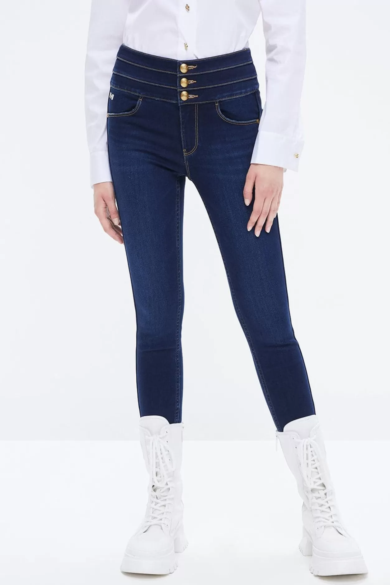 Miss Sixty High Waist Slim Fit Blue Jeans Middle Blue Best Sale