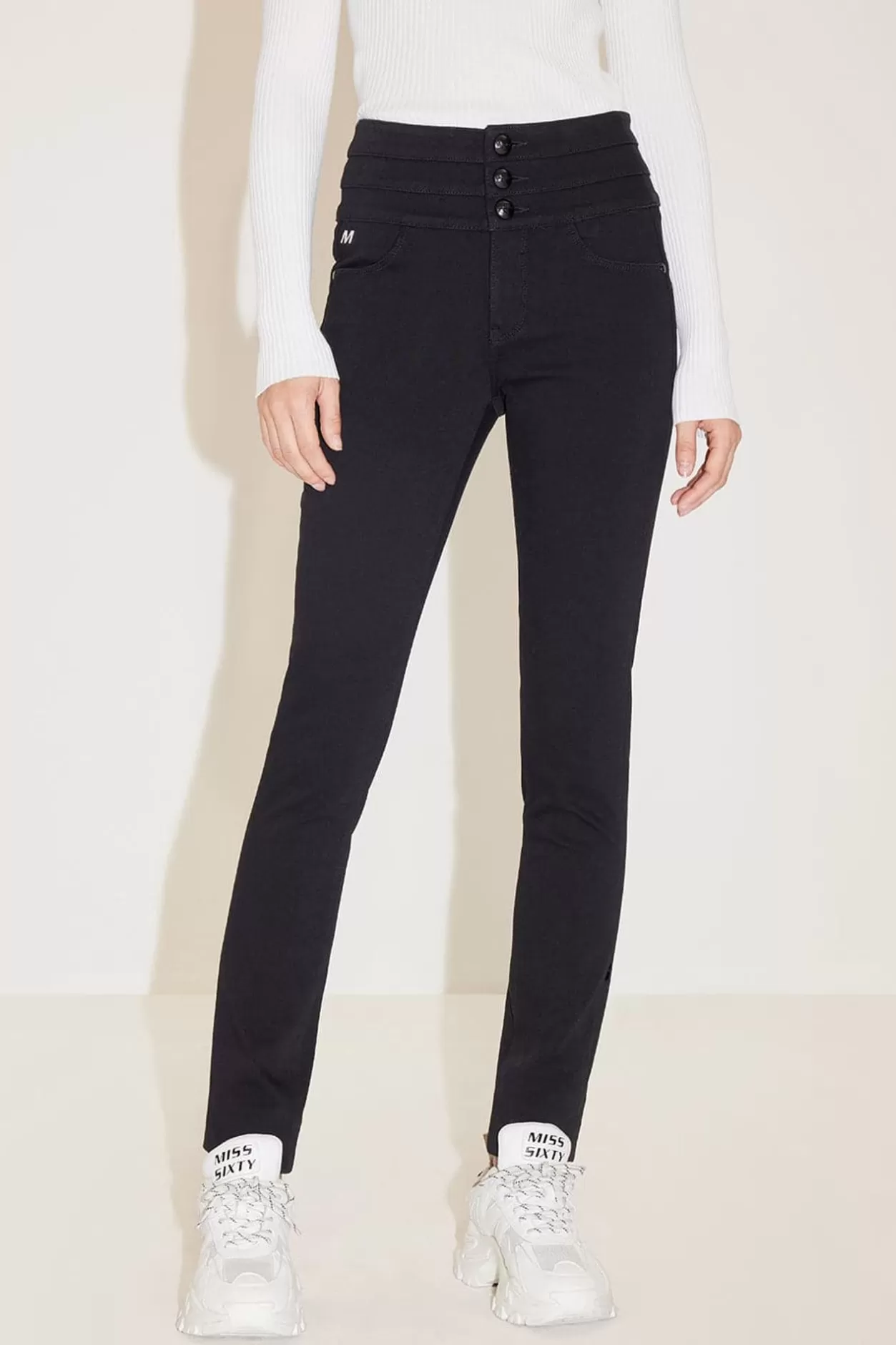 Miss Sixty High Waist Slim Fit Jeans Black Hot