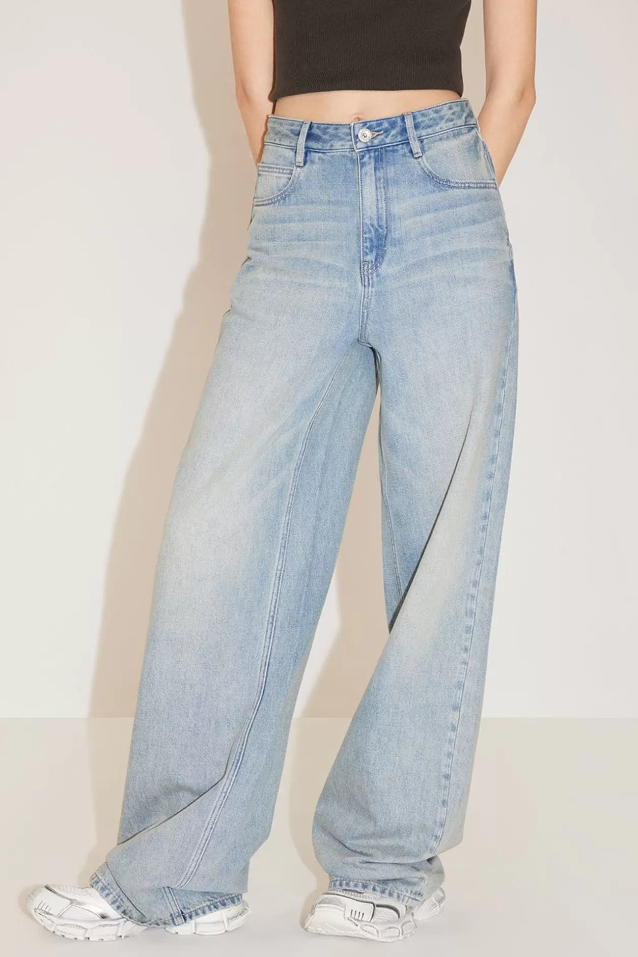 Miss Sixty High Waist Slimming Wide Leg Jeans Light Blue Online