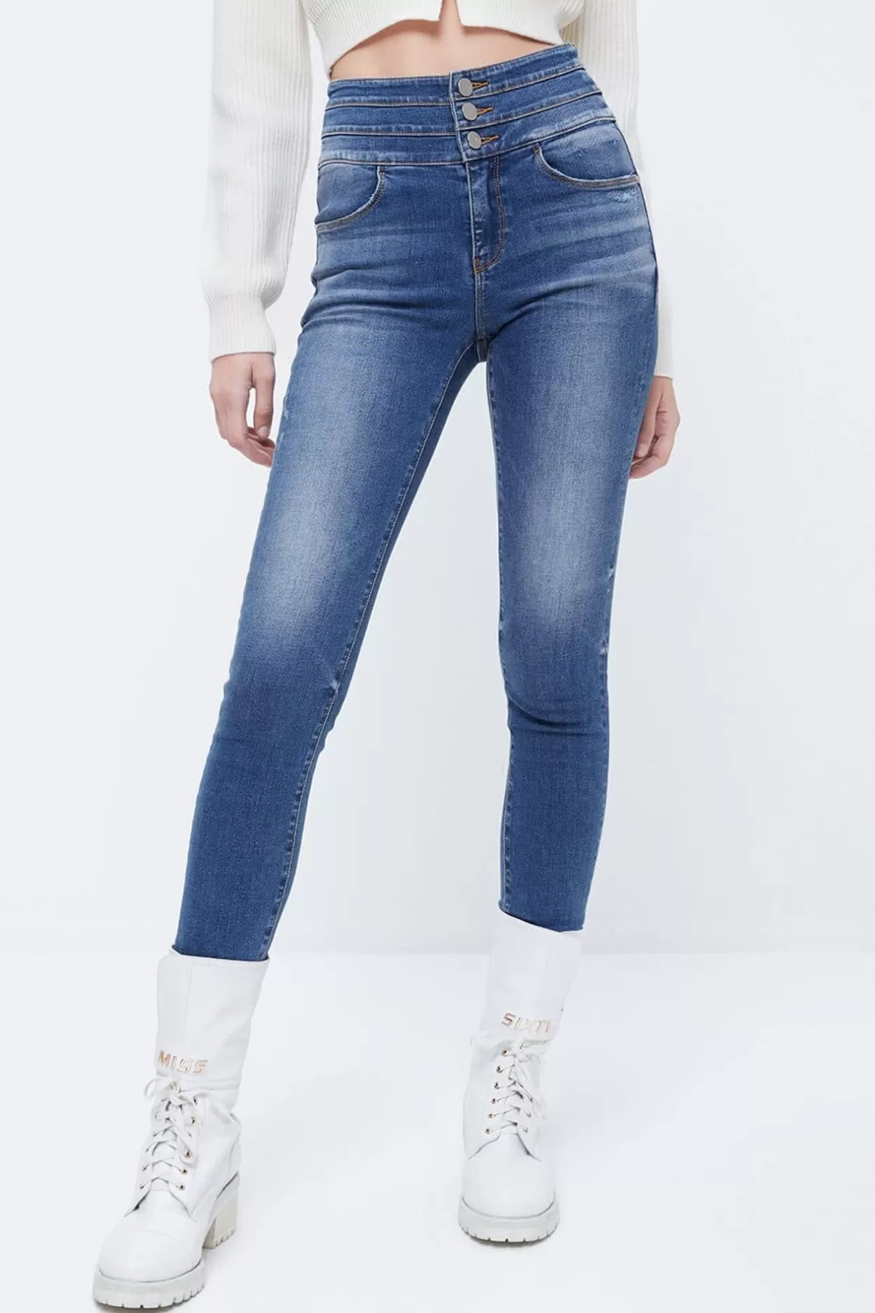 Miss Sixty High-Rise Skinny Jeans Middle Blue Store