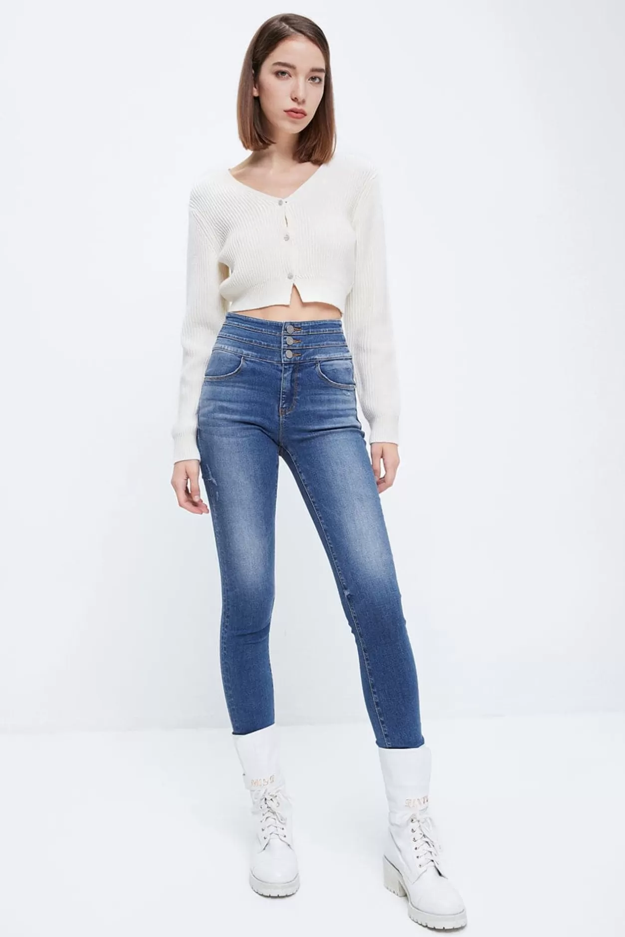 Miss Sixty High-Rise Skinny Jeans Middle Blue Store