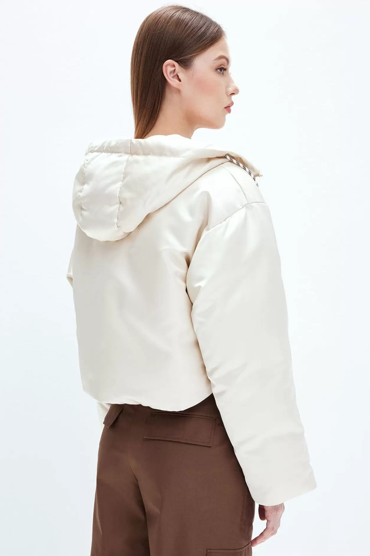 Miss Sixty Hooded Cropped Down Jacket Flash Sale