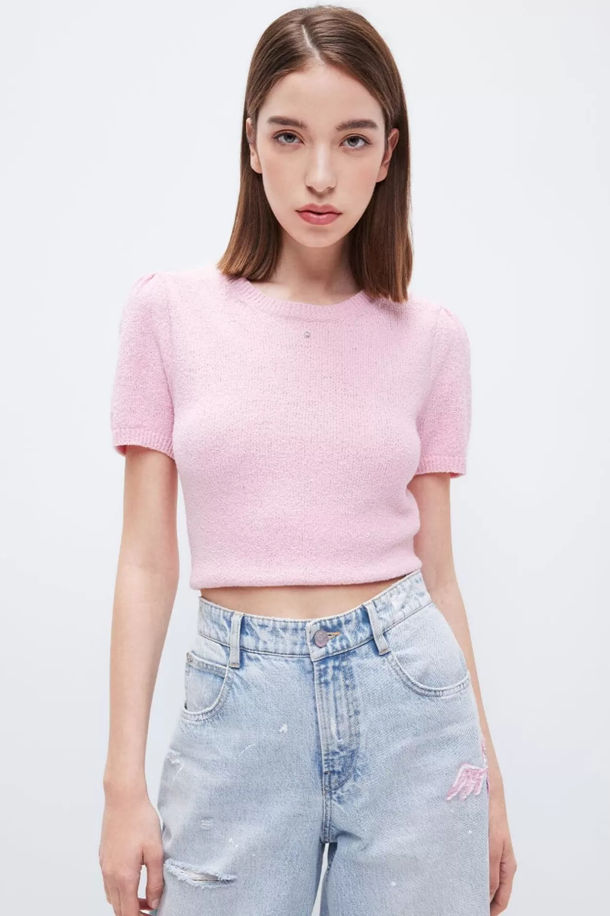 Miss Sixty X Andre Saraiva Capsule Collection Knit Top Pink Online