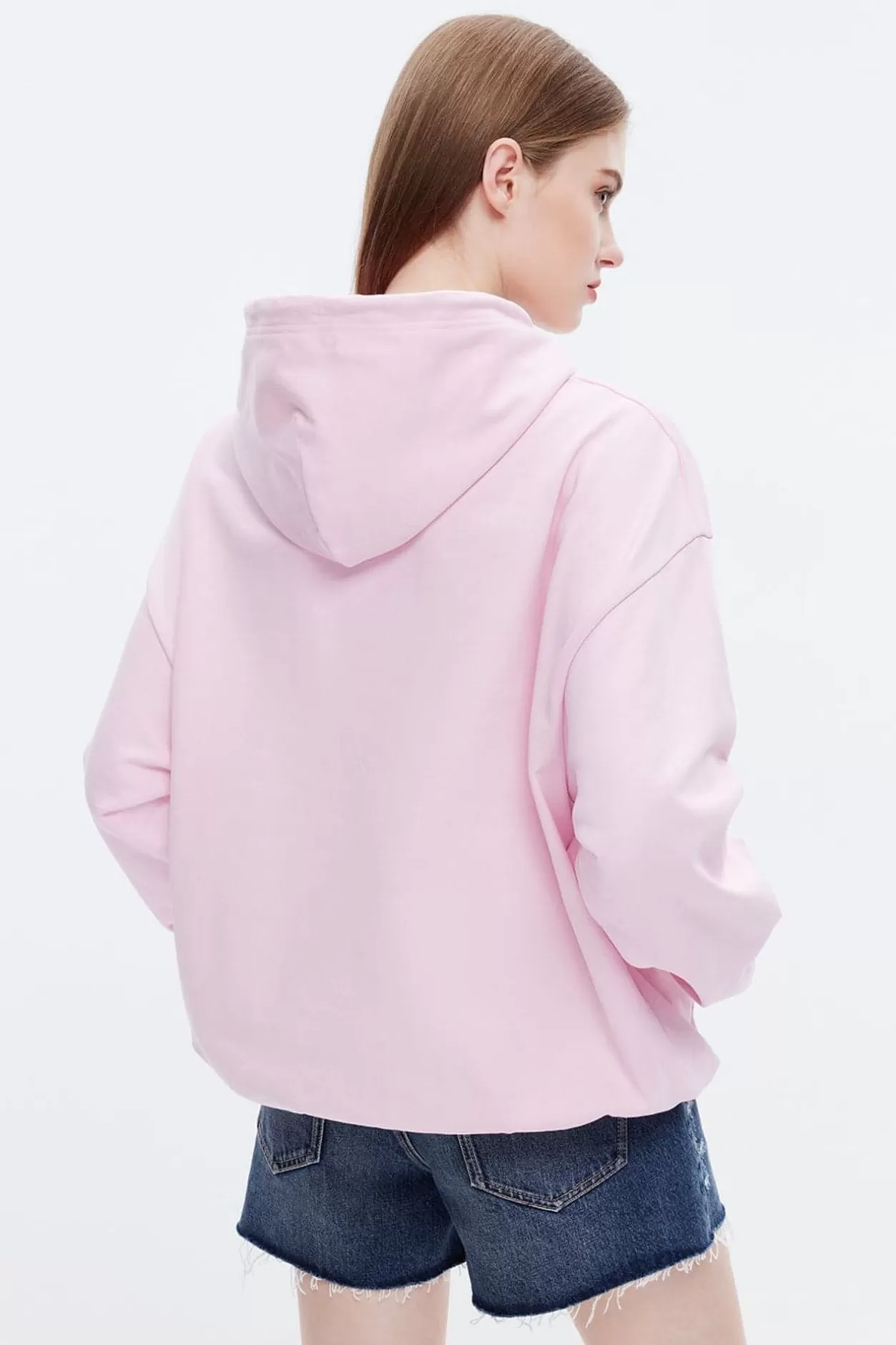 Miss Sixty Nft Capsule Light Pink Pattern Loose Hooded Sweatshirt Baby Pink Best