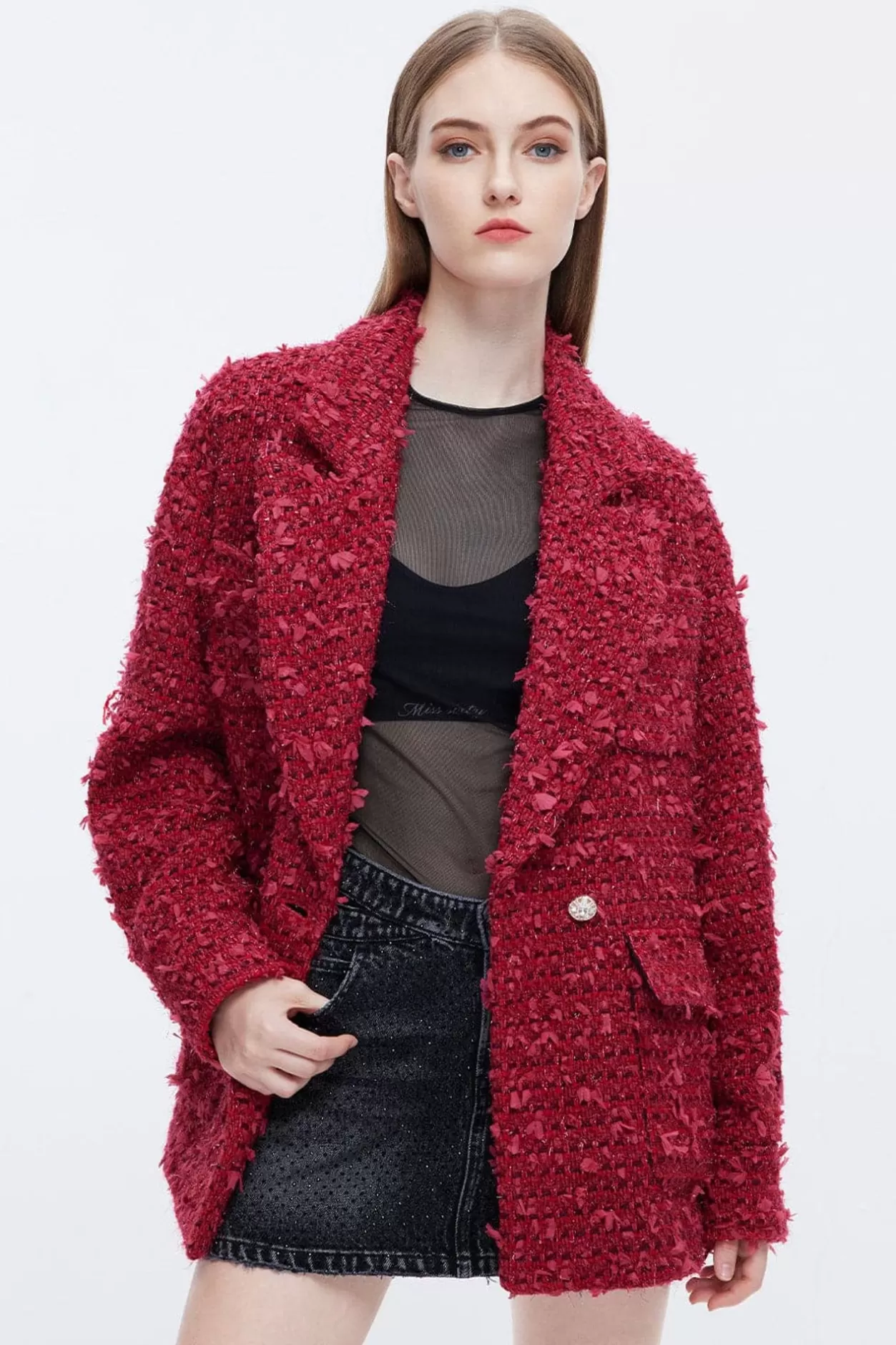 Miss Sixty Red Woolen Blazer Bright Red Best