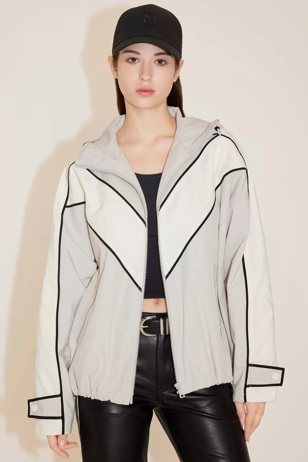 Miss Sixty Relaxed Loose Fit Hooded Jacket Light Grey Online