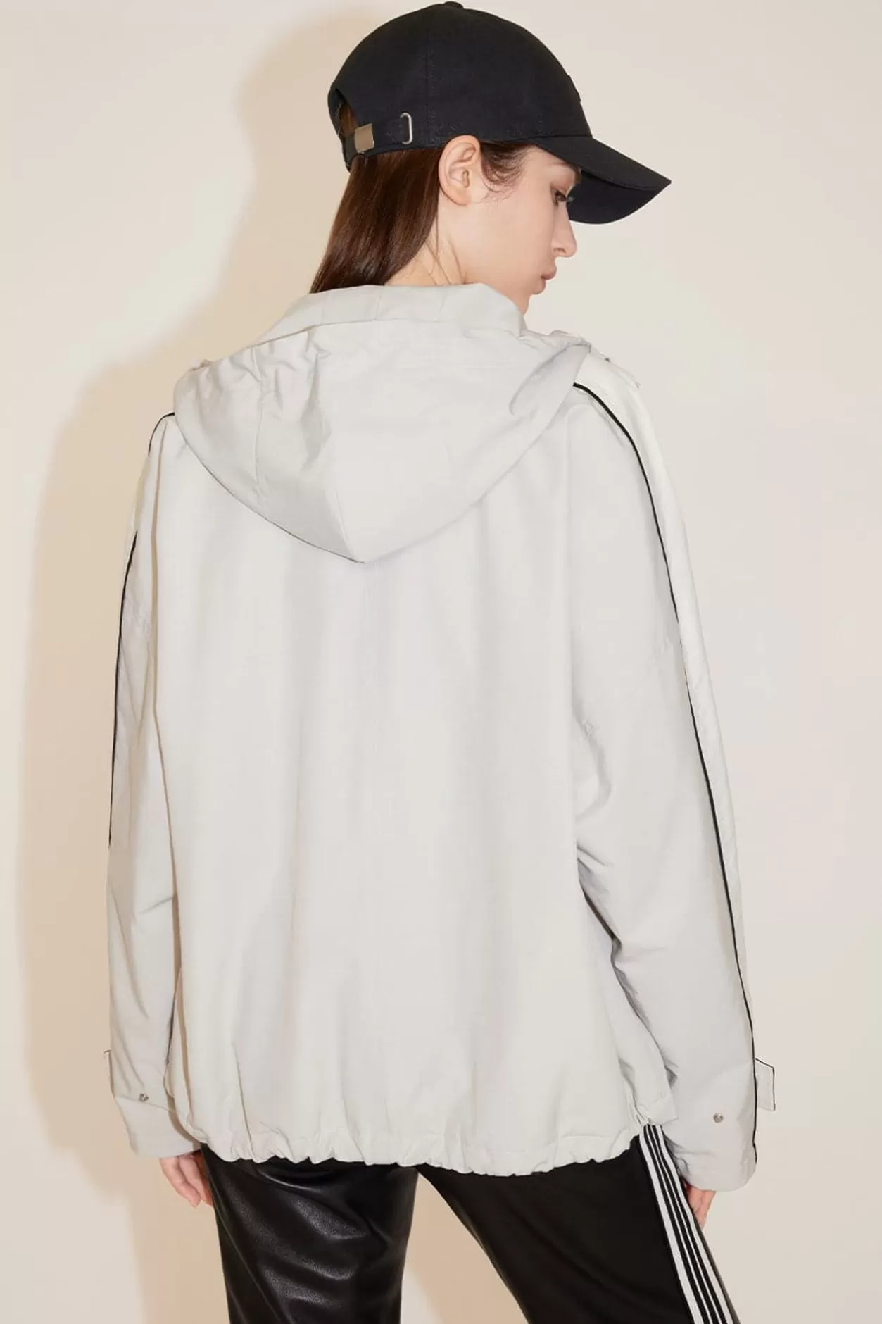 Miss Sixty Relaxed Loose Fit Hooded Jacket Light Grey Online