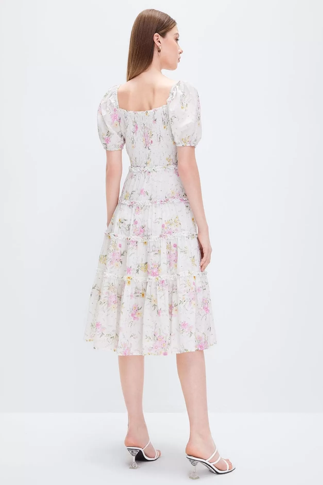 Miss Sixty Resort French Style Floral Dress Multicolour Fashion