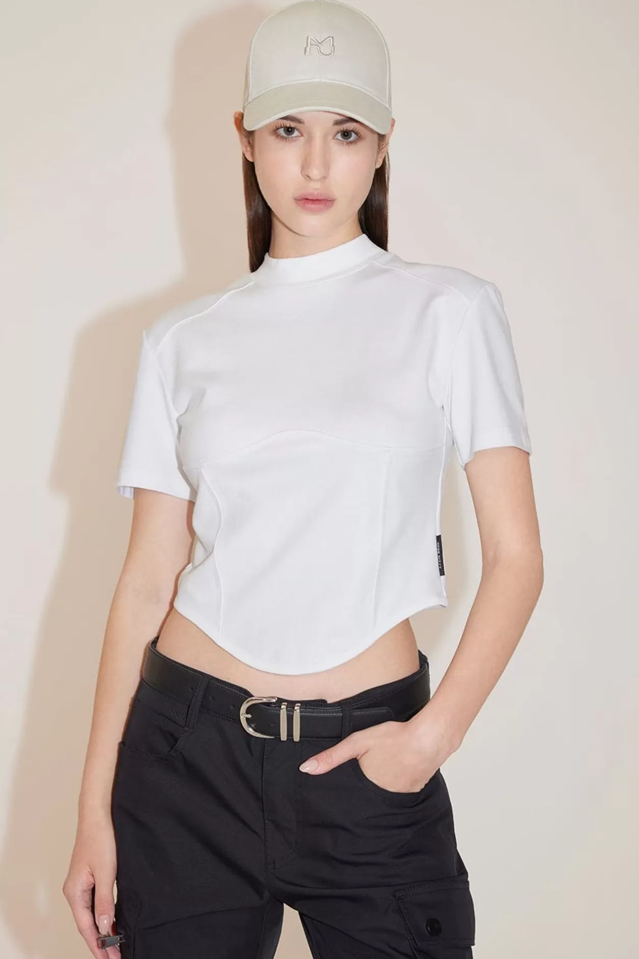 Miss Sixty Round Mock Turtleneck Slim Fit T-Shirt Best