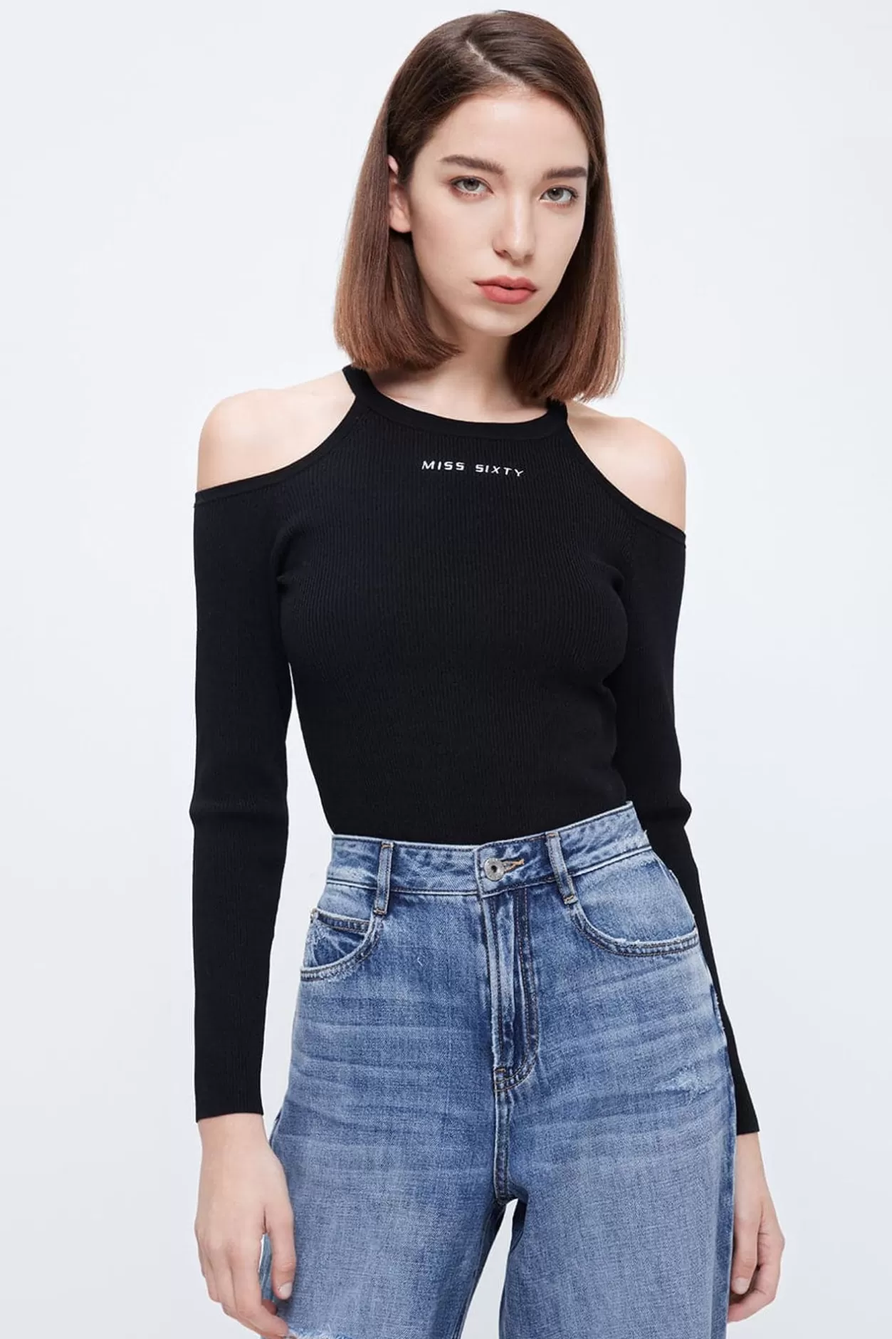 Miss Sixty Round Neck Strapless Shirt Store