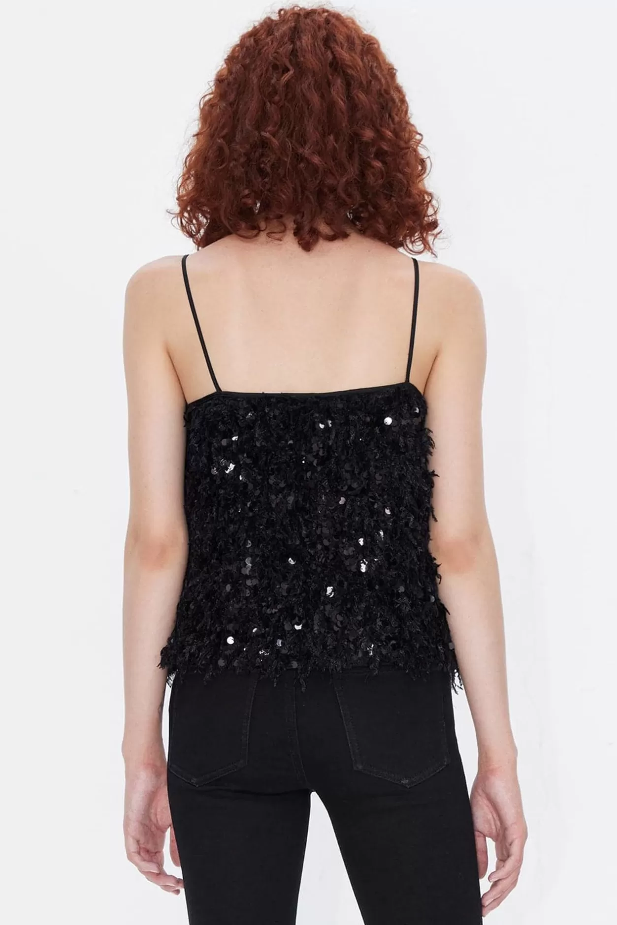 Miss Sixty Sequin Camisole With Feather Discount