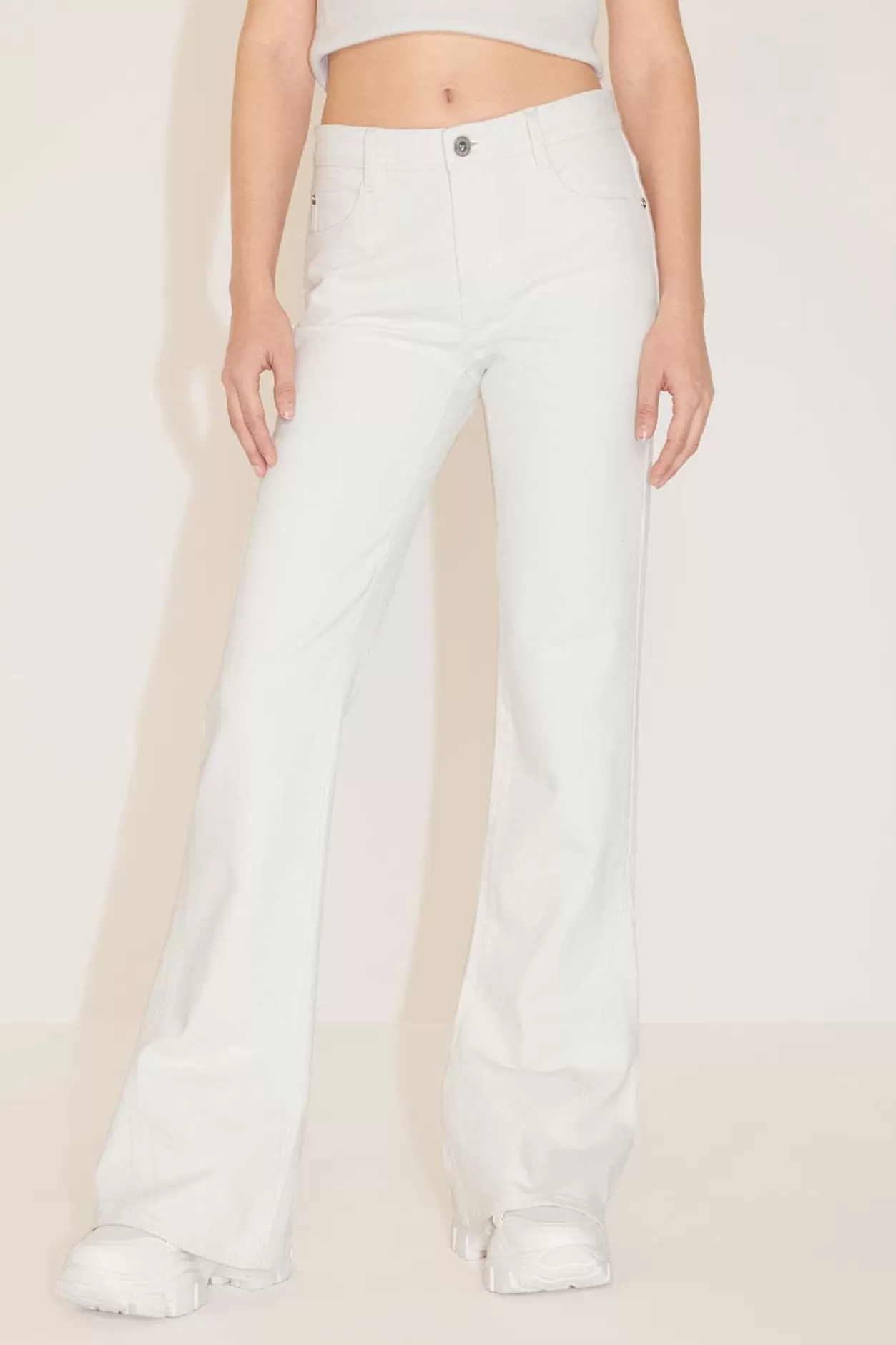 Miss Sixty Sexy Low Waist Flared Jeans White Best