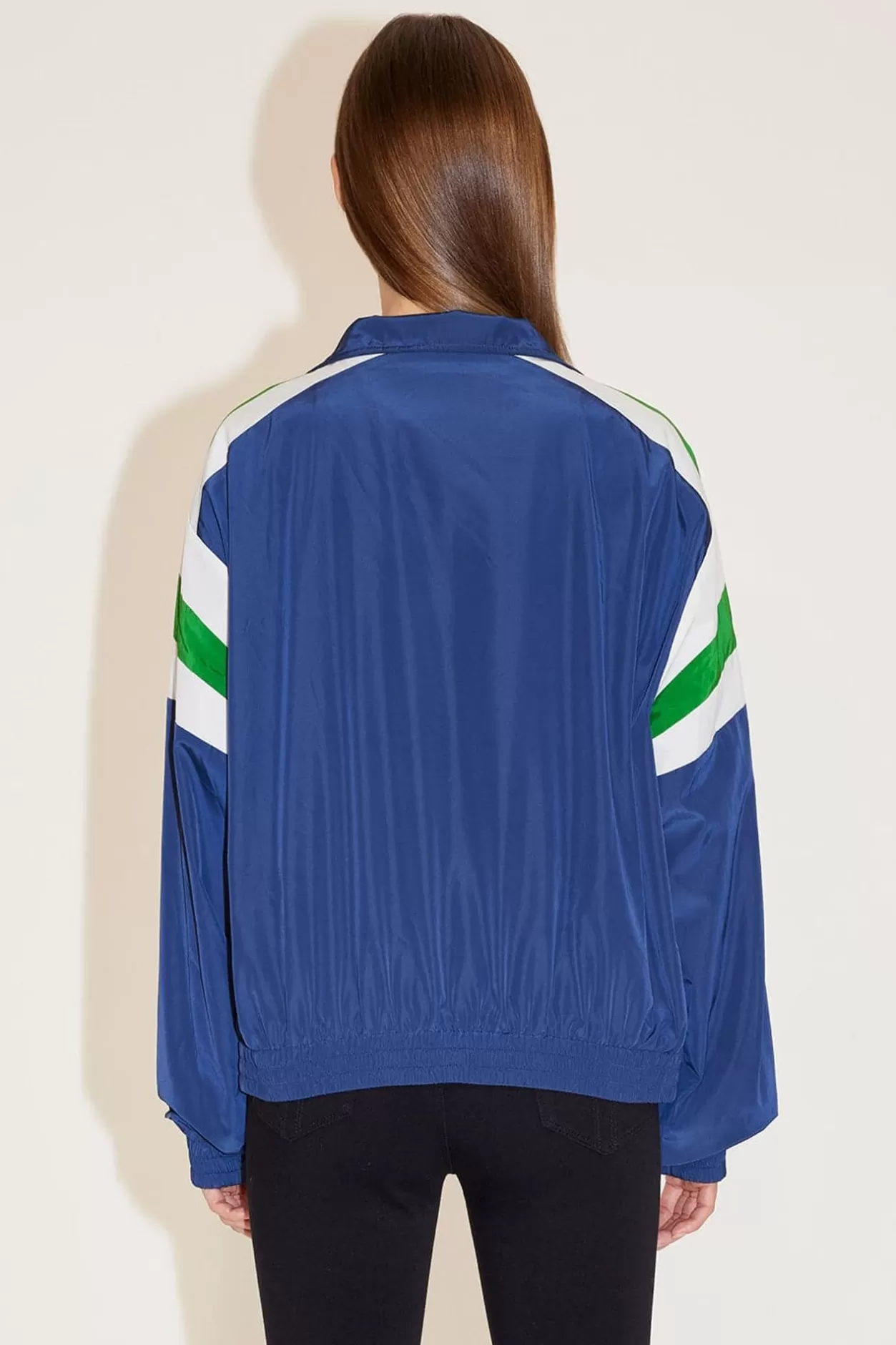 Miss Sixty Stand Collar Colourblock Sporty Jacket Dark Blue Best Sale