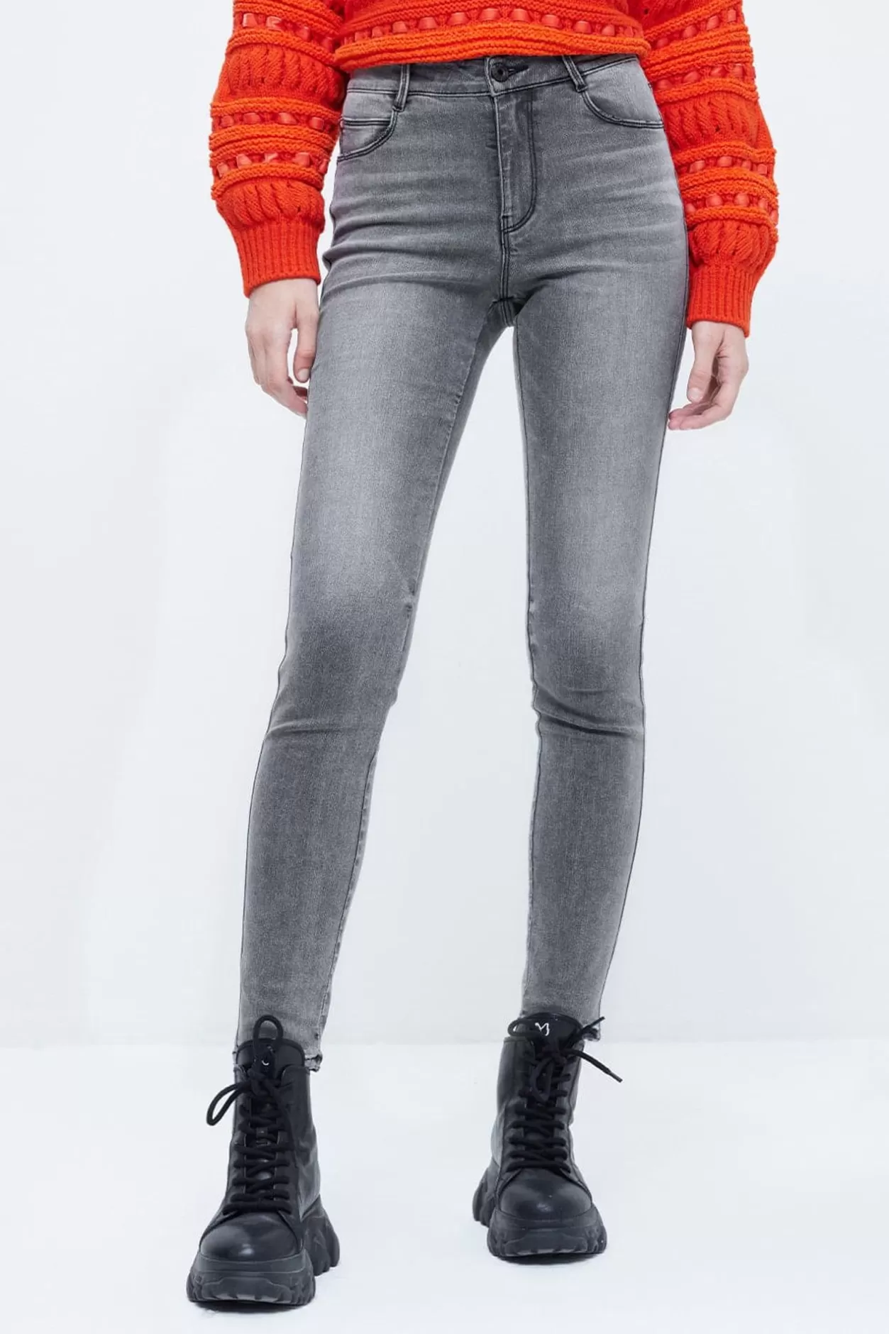 Miss Sixty Stretch Modal Skinny Jeans Light Grey Discount