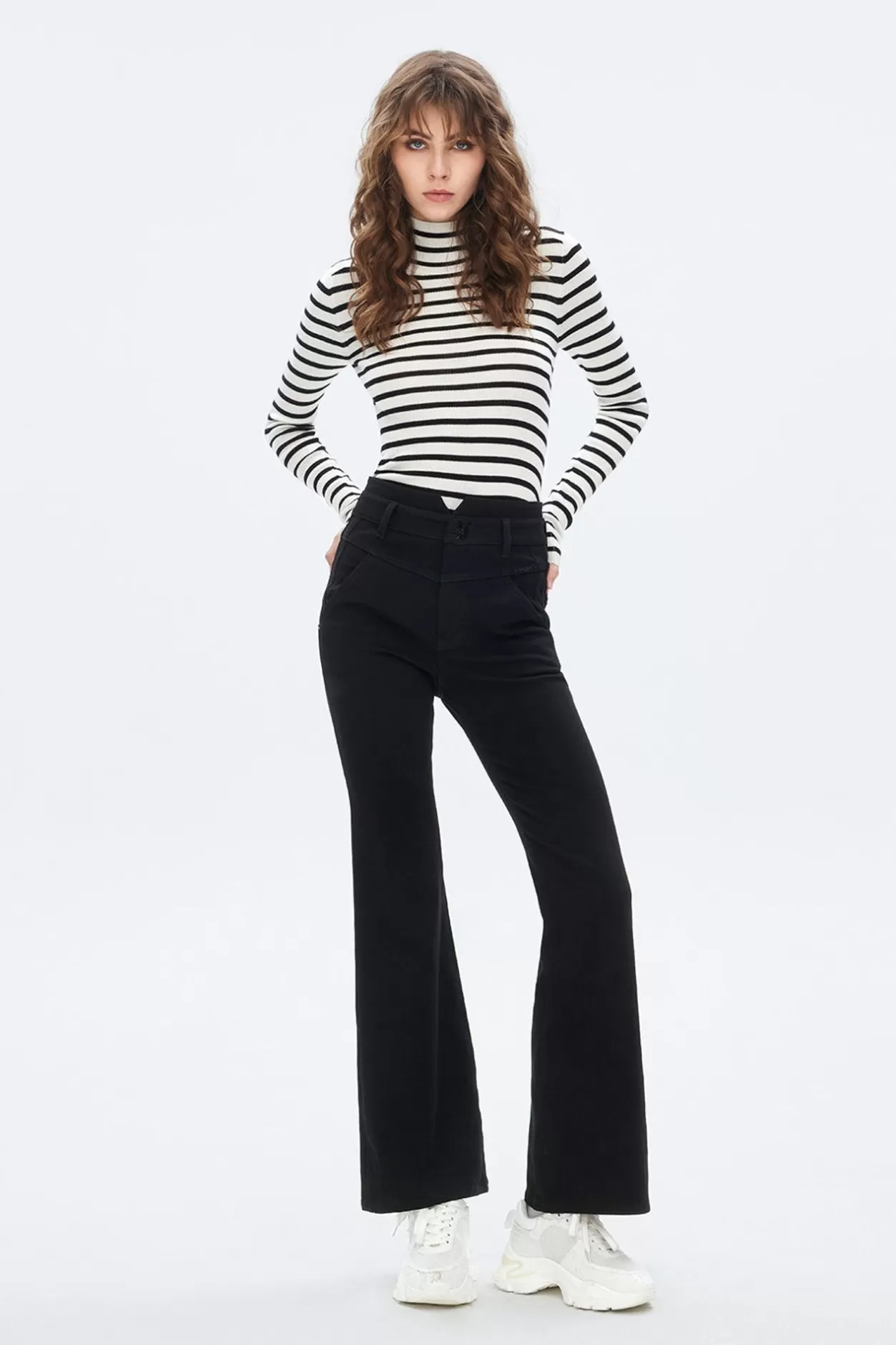 Miss Sixty Stretchy Slim Fit Flared Jeans Black Store