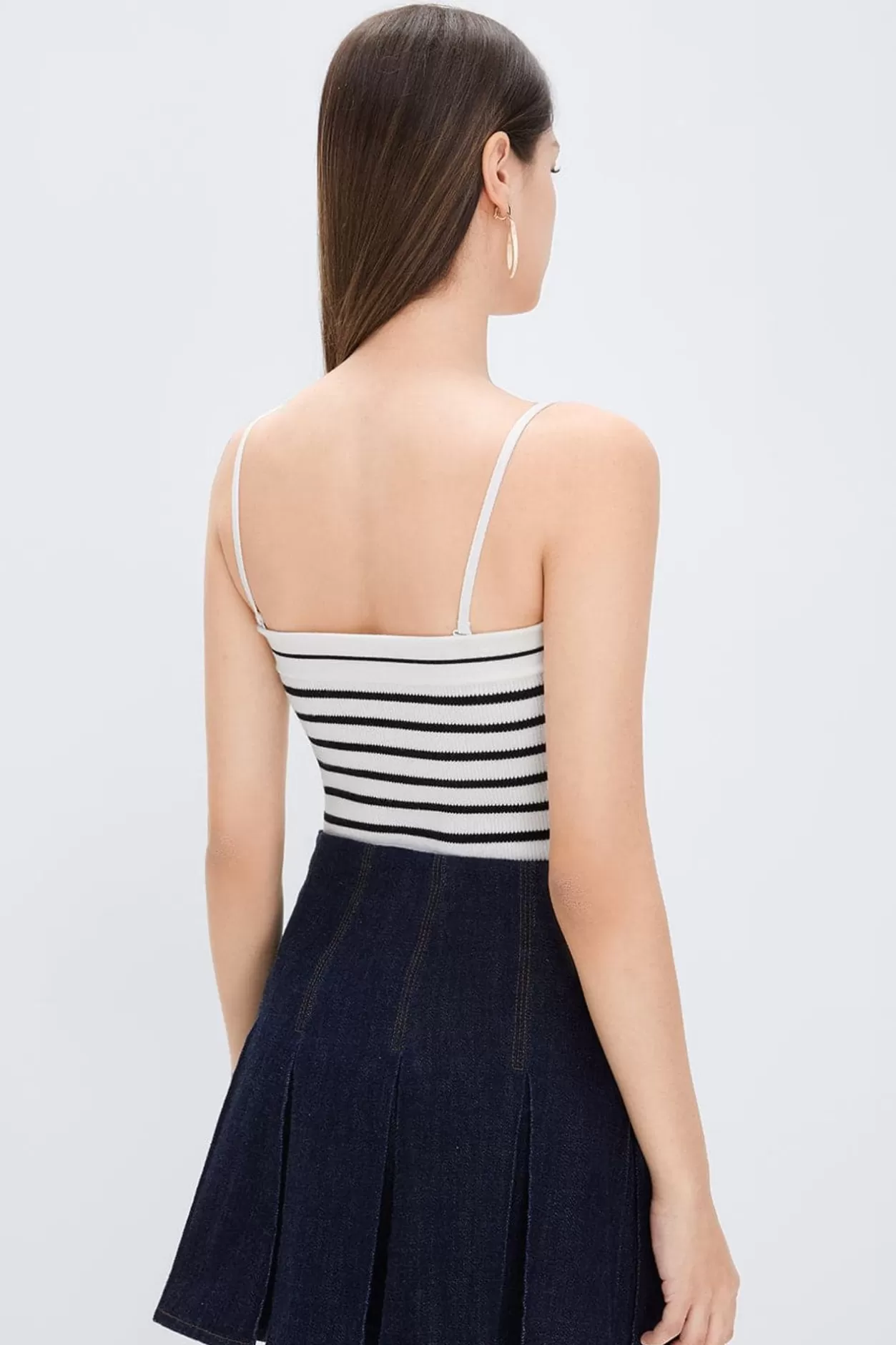 Miss Sixty Striped Camisole Vest Black/White Best