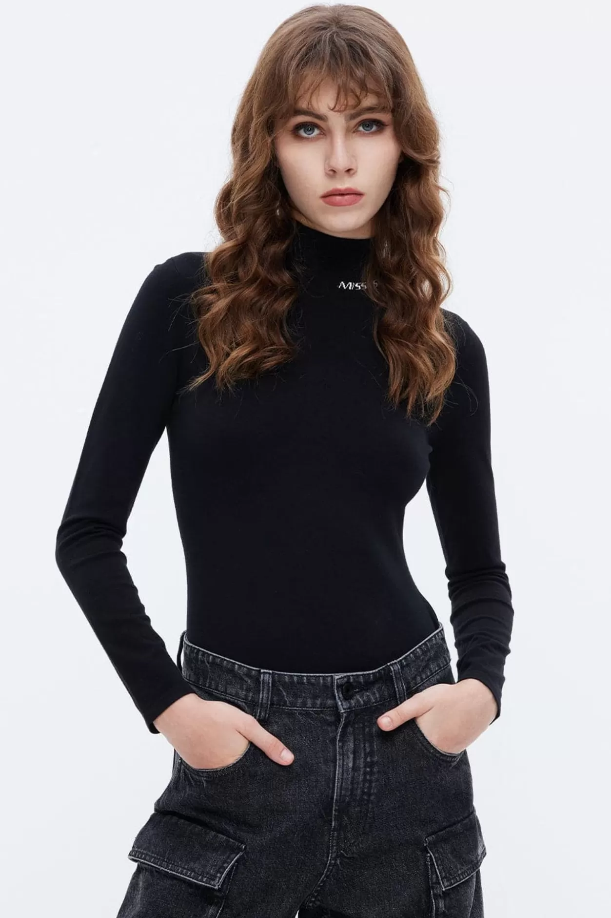 Miss Sixty Turtleneck Slim Fit Knit Top Online