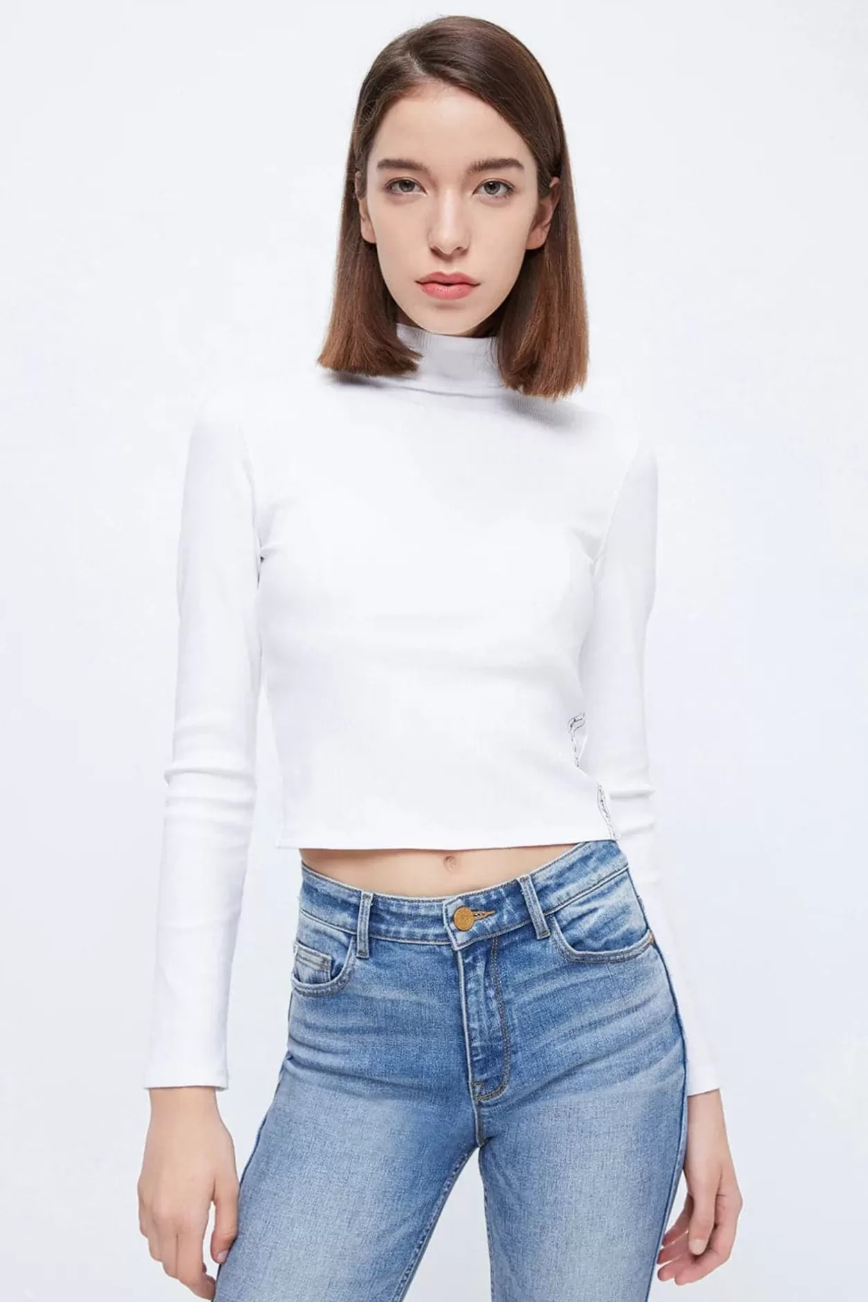 Miss Sixty Turtleneck Sweater With Embroidered Letter New