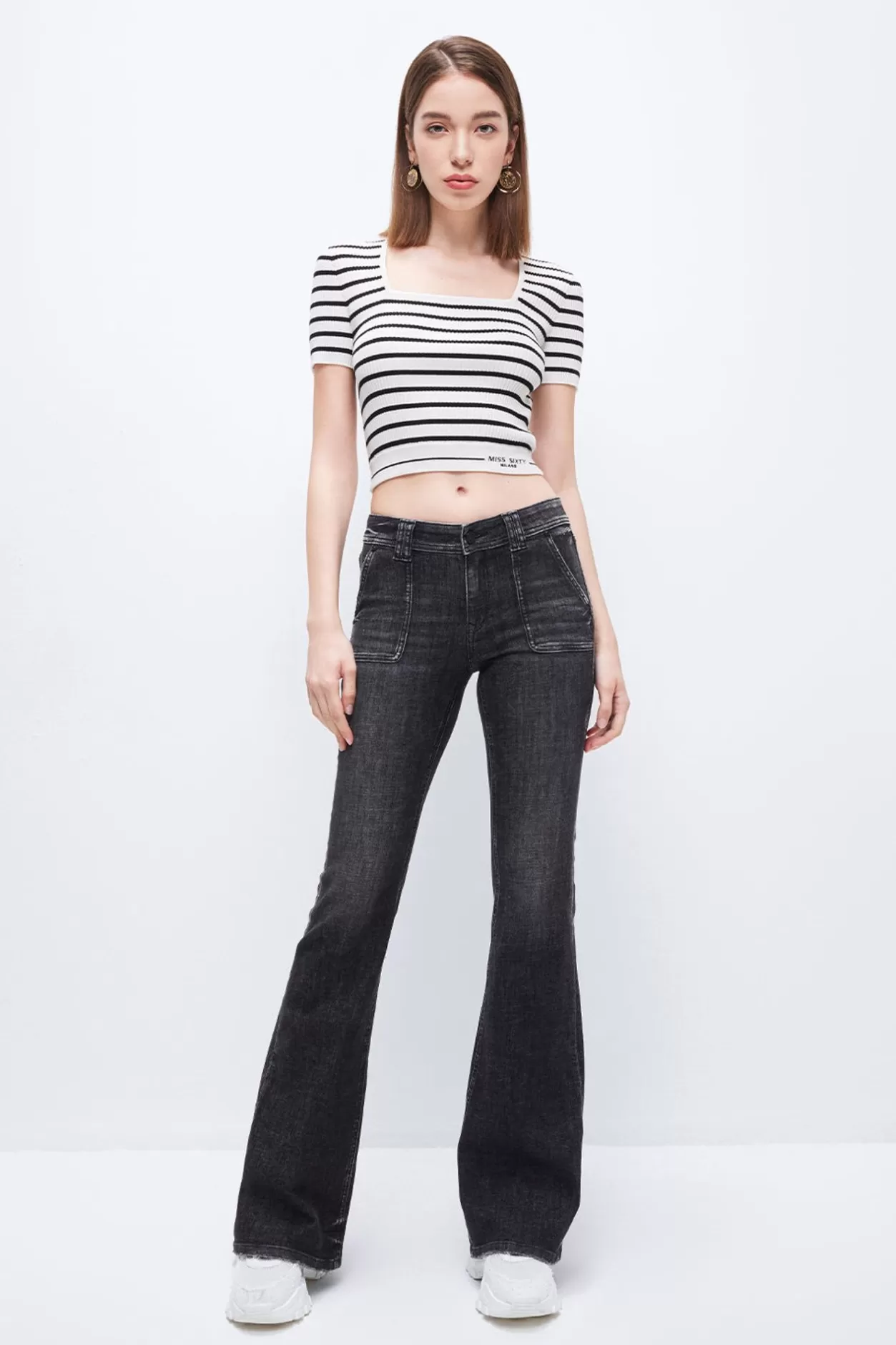 Miss Sixty Vintage Flared Jeans Black Fog Online