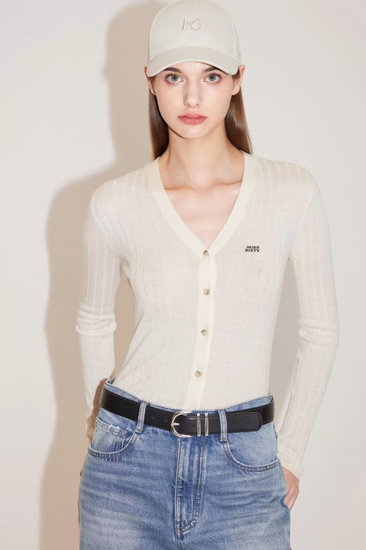 Miss Sixty V-Neck Embroidered Slim Woolen Jacket Hot